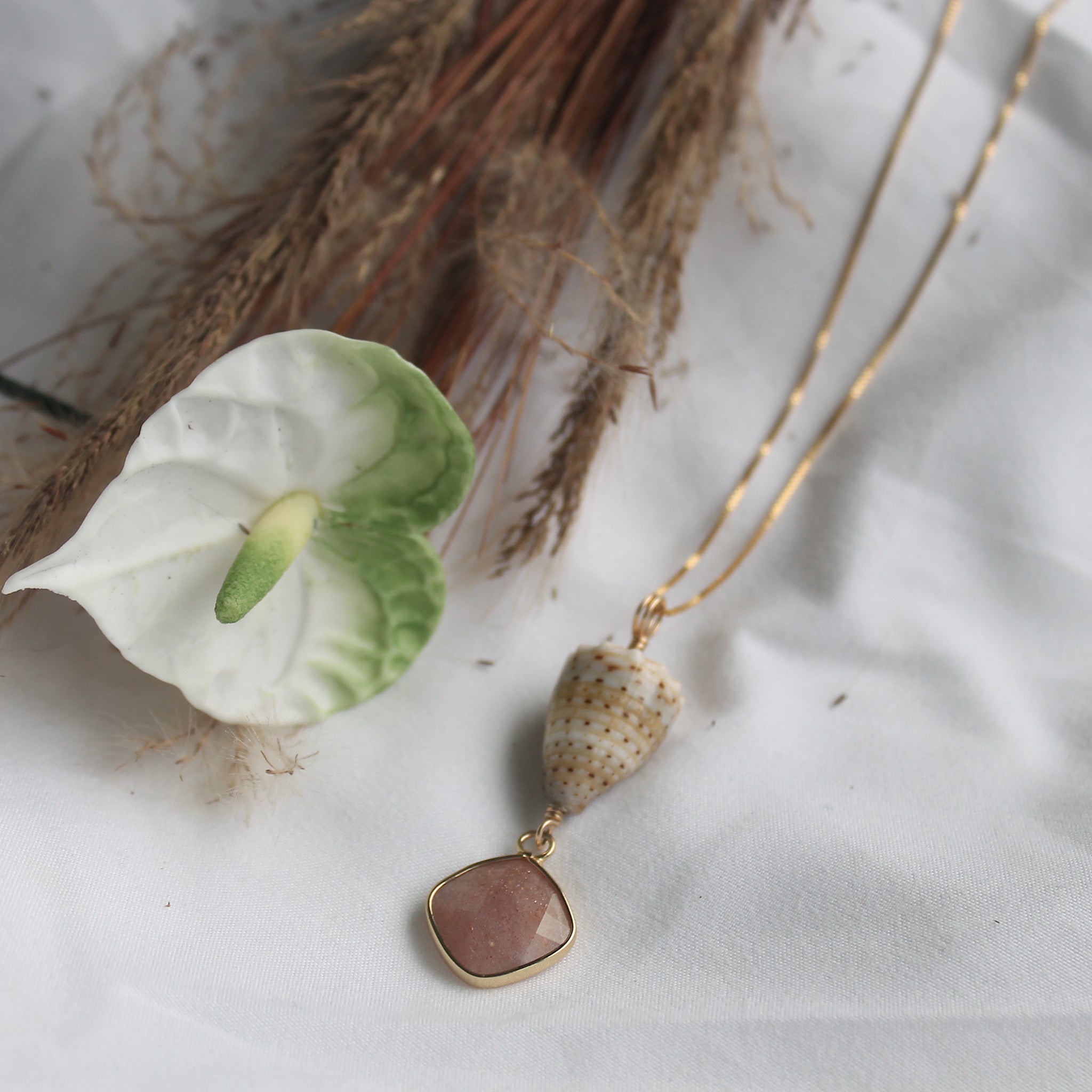 Sandstone Cone Shell Necklace