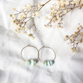 Puka Shell & Larimar Hoops