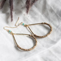 (PRE-ORDER) Lauhala Tear Drop & Bead Hoops