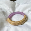 AlohilaniKinemea X Lovellysea Lauhala Wrapped THICK Jade Bangle