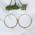 Mauahi X Lovellysea Lauhala Wrapped Pikake Hoops