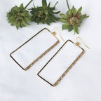 Lauhala Rectangle Hoops