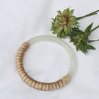 AlohilaniKinemea X Lovellysea SKINNY Lauhala Wrapped Jade Bangle