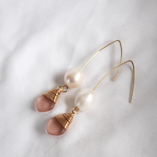 Pearl Glass Earrings