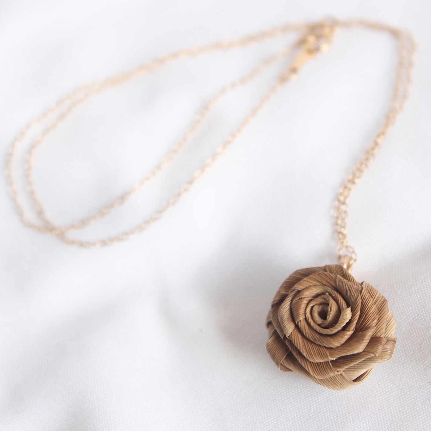 Lauhala rose Necklace