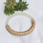 AlohilaniKinemea X Lovellysea SKINNY Lauhala Wrapped Jade Bangle