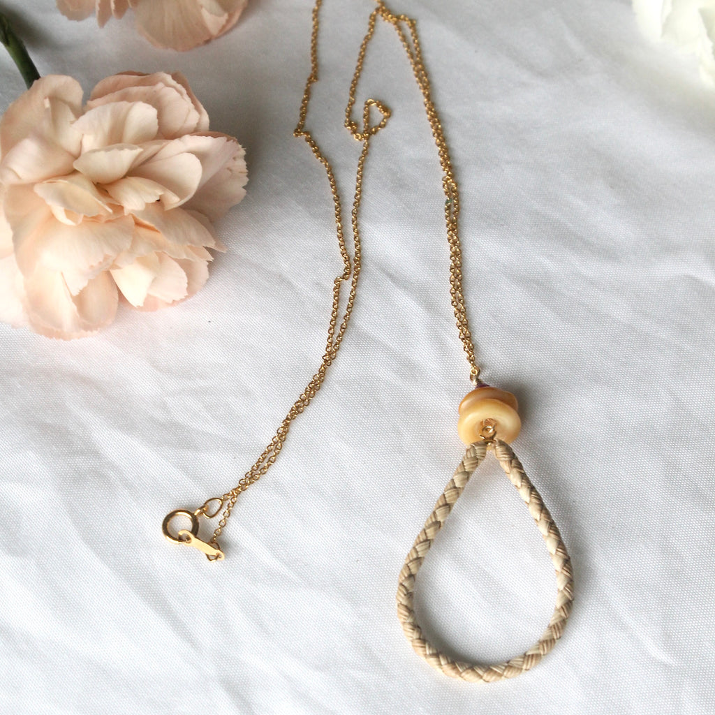 Lauhala Puka Shell Necklace