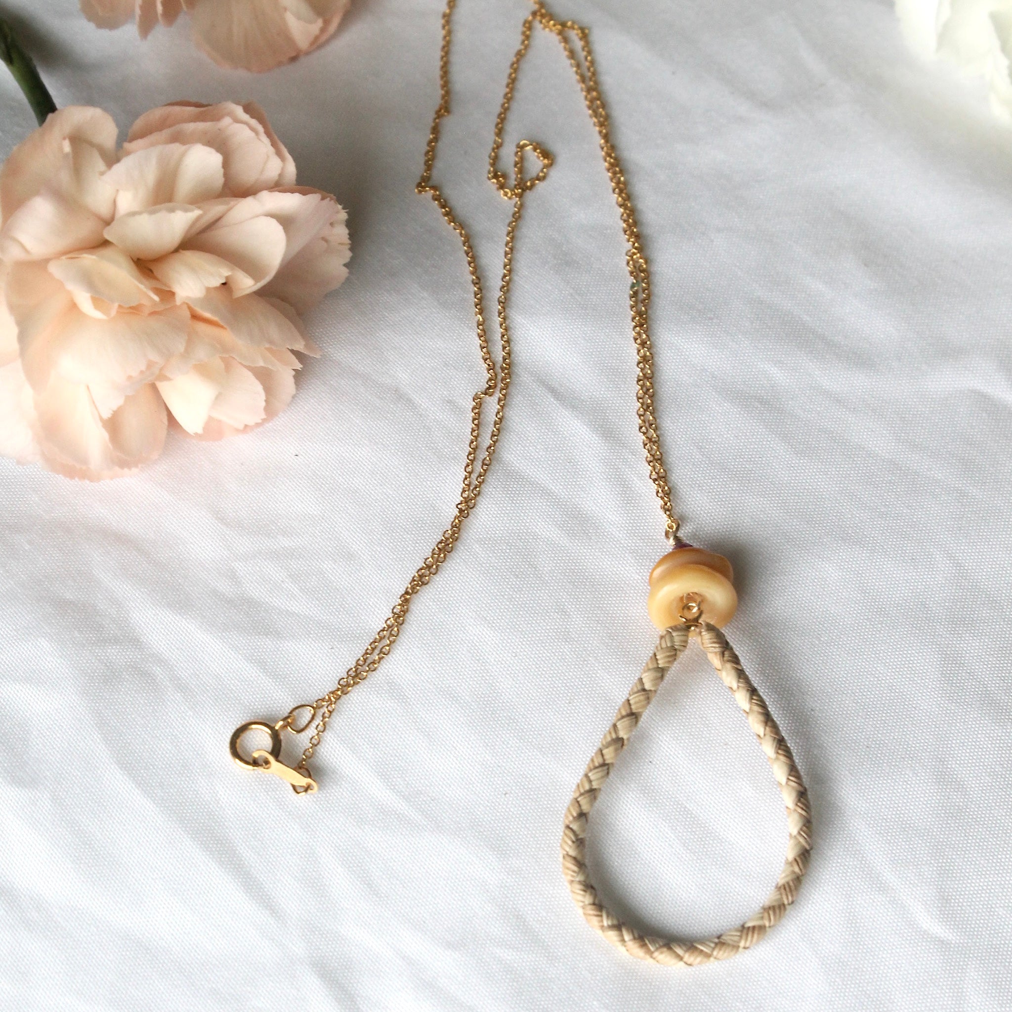 Lauhala Puka Shell Necklace