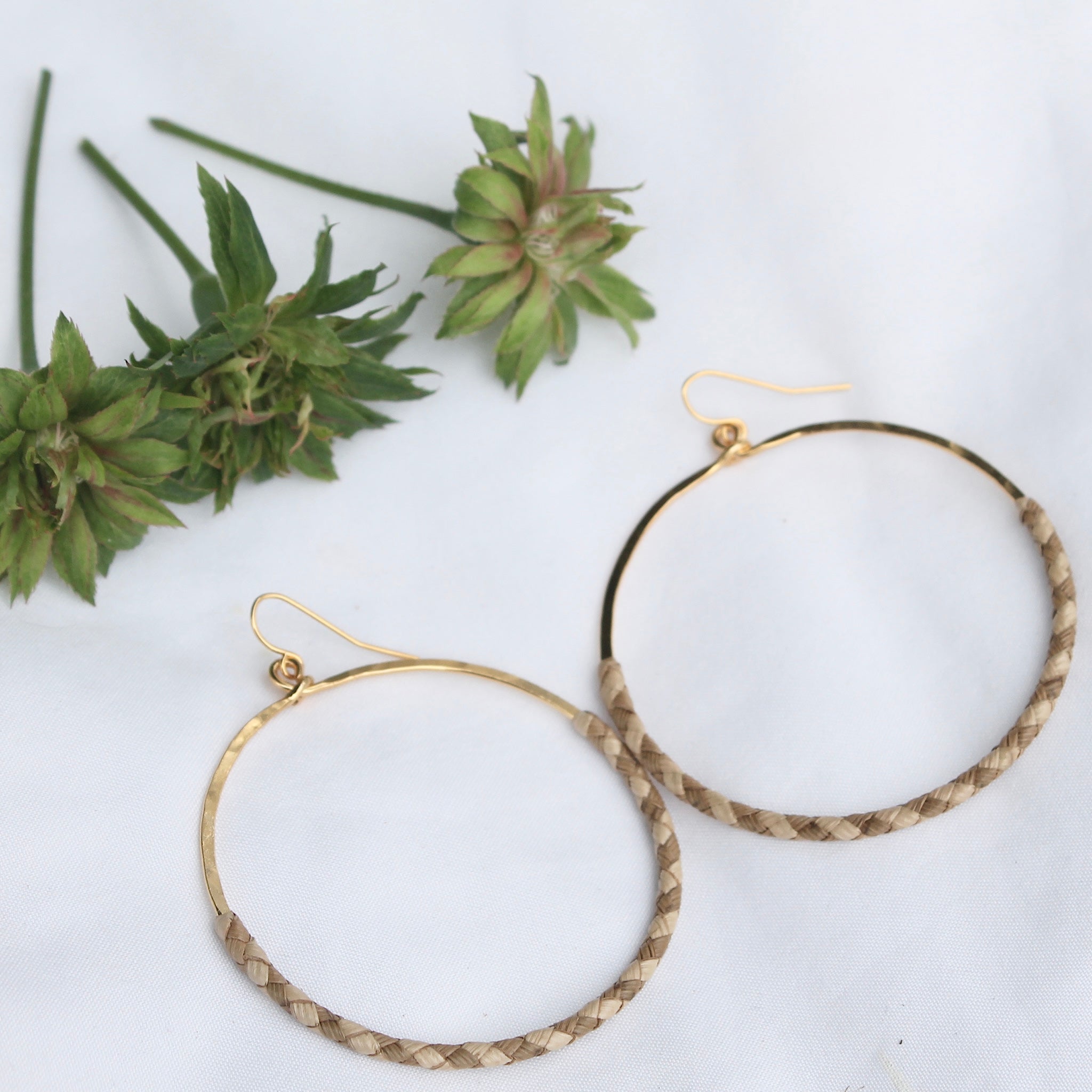 Lauhala Large Hoops