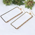 Lauhala Rectangle Hoops