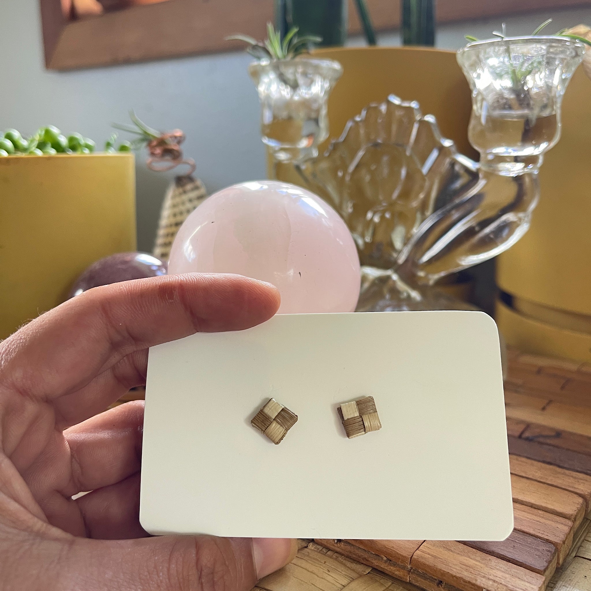 Lauhala Square studs