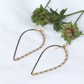 Inverted Tear Drop Lauhala Hoops