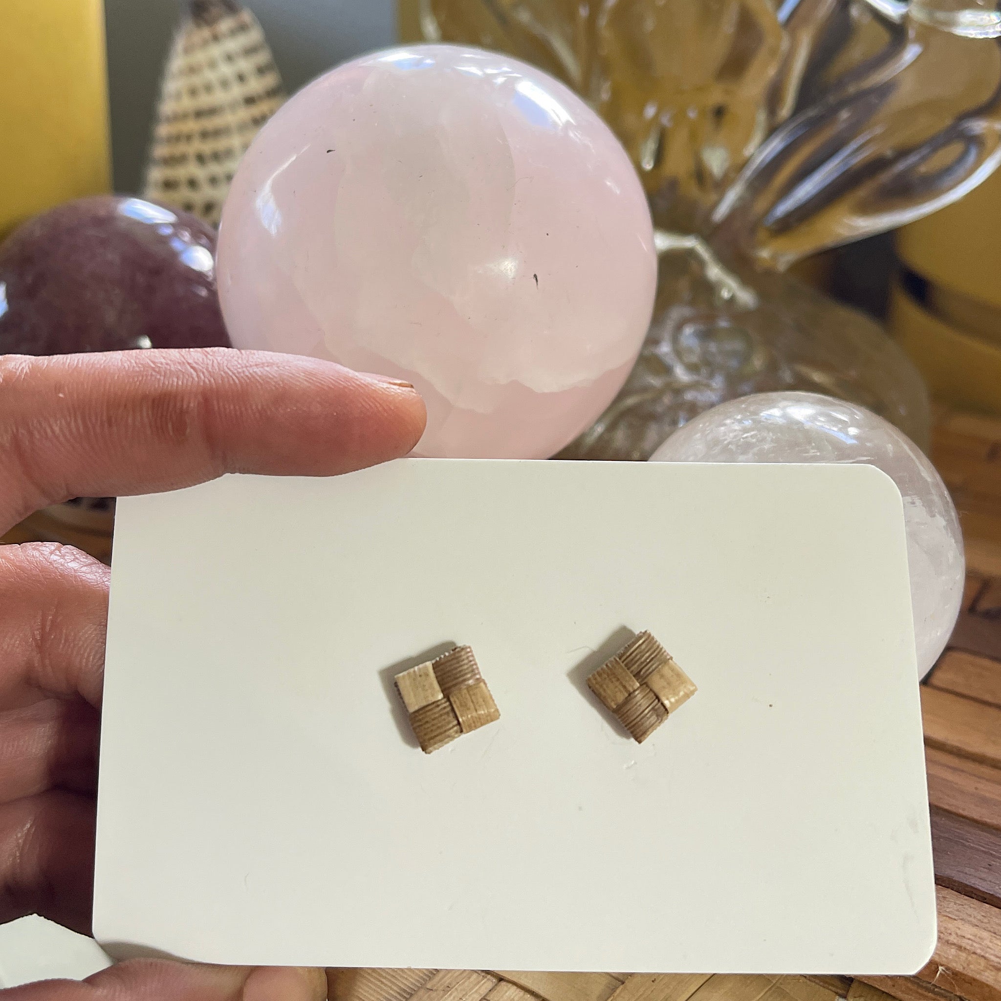 Lauhala Square studs