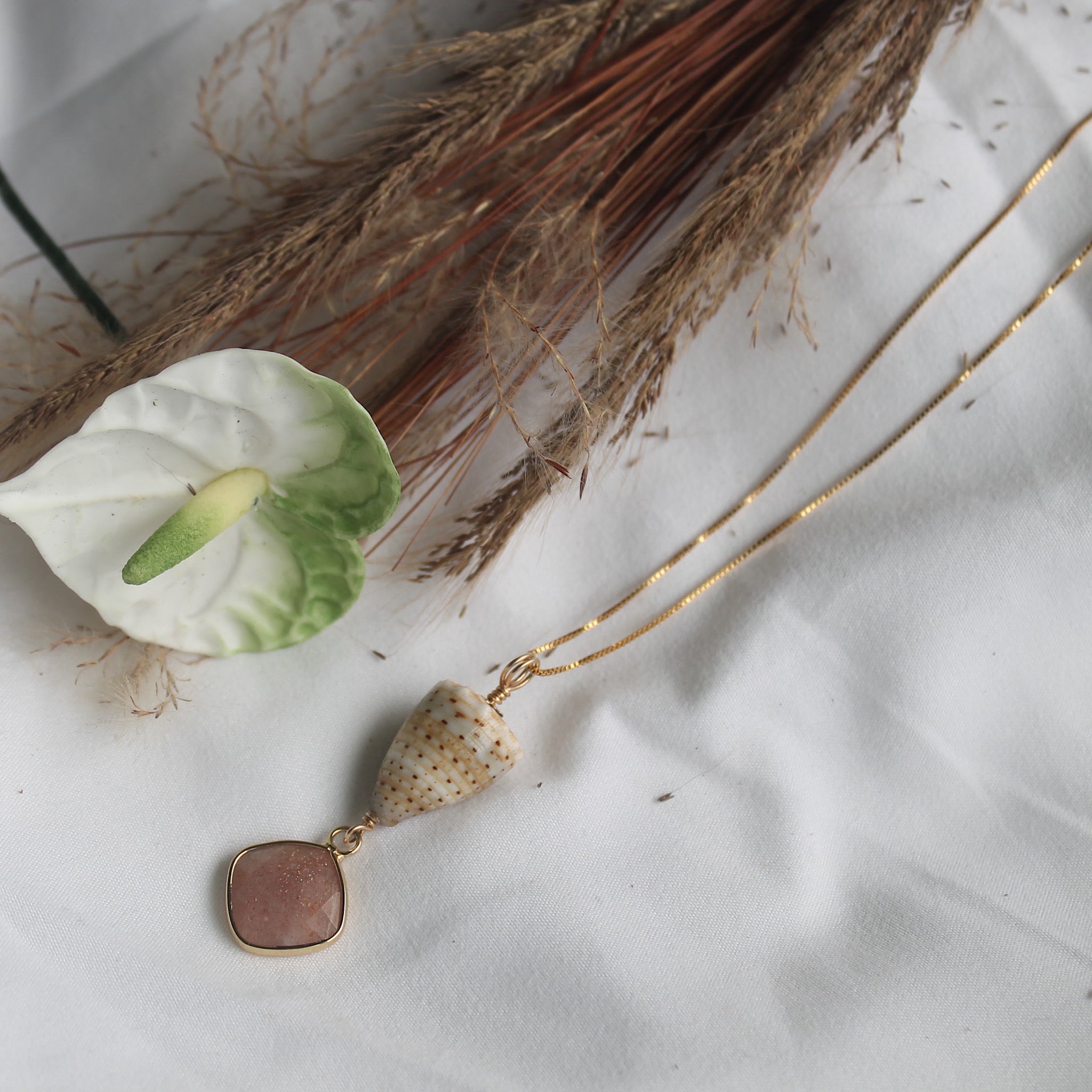 Sandstone Cone Shell Necklace