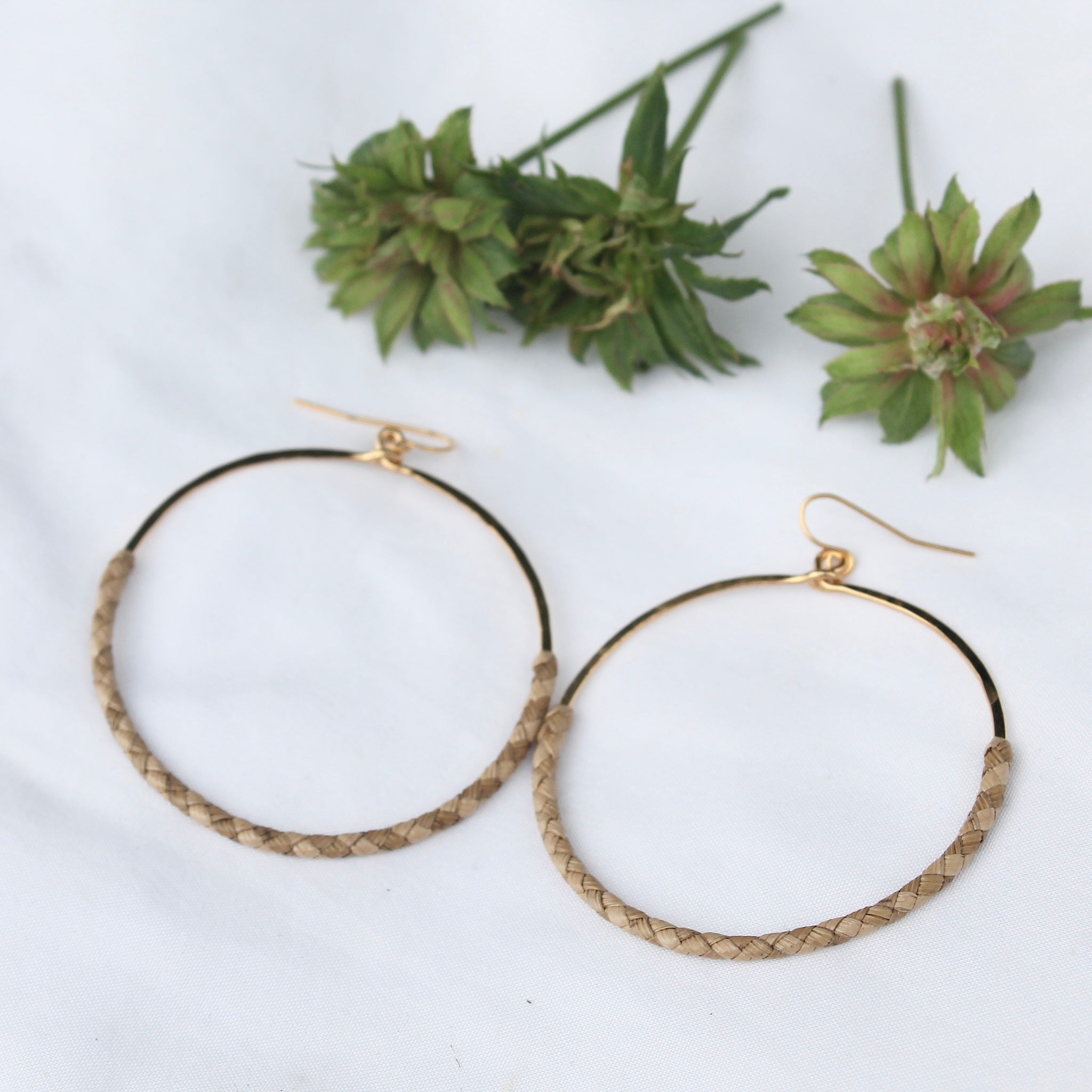 Lauhala Large Hoops