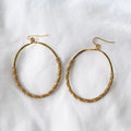 Large Lauhala Oval Hoops