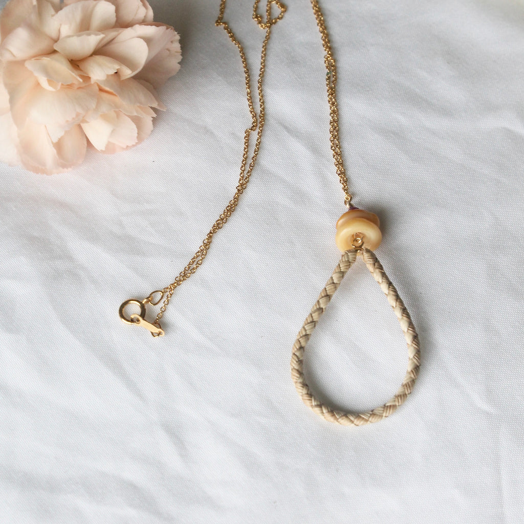 Lauhala Puka Shell Necklace