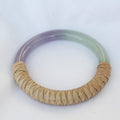 AlohilaniKinemea X Lovellysea Lauhala Wrapped Jade Bangle