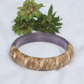 AlohilaniKinemea X Lovellysea THICK Lauhala Wrapped Jade Bangle