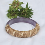 AlohilaniKinemea X Lovellysea THICK Lauhala Wrapped Jade Bangle
