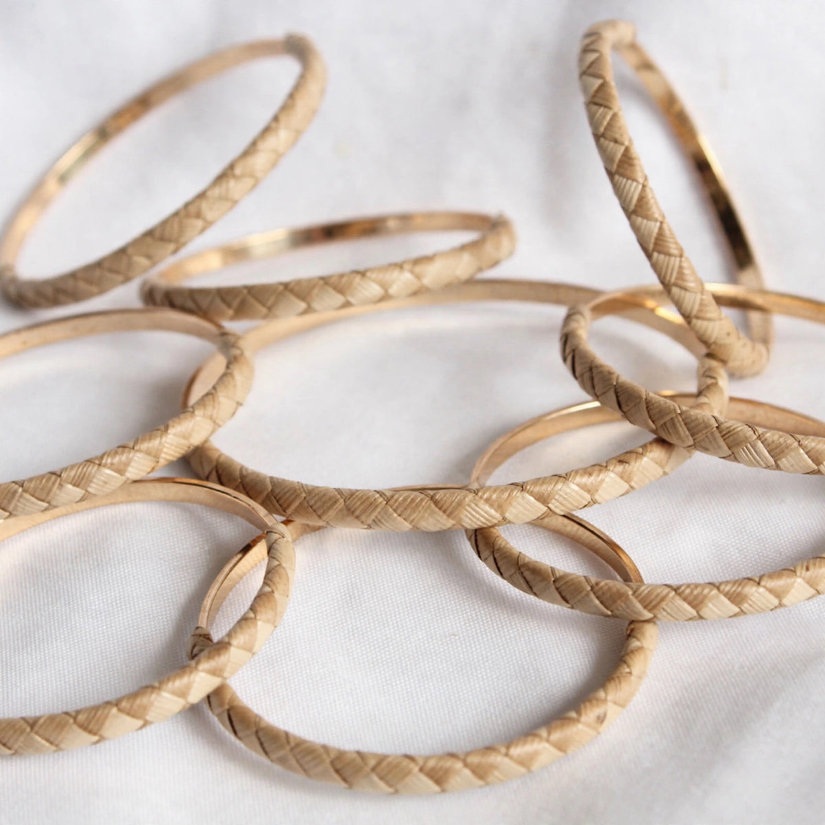 PRE-ORDER half wrapped Lauhala bangle SALE