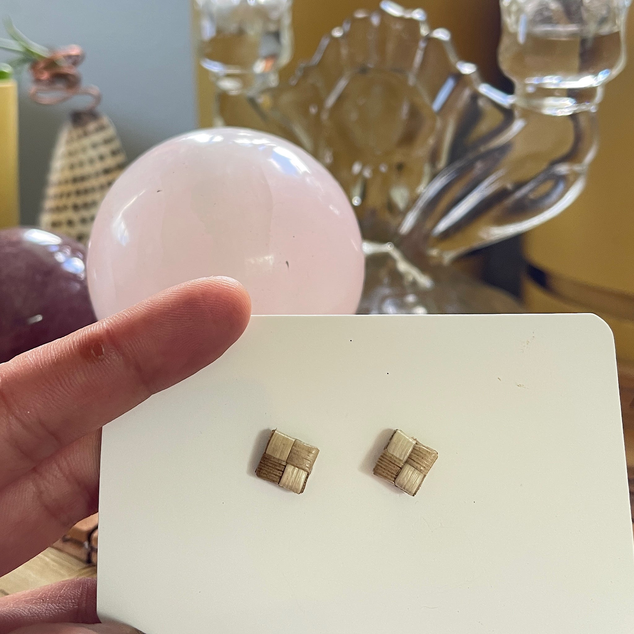 Lauhala Square studs