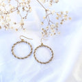 Lauhala Small Circle Hoops