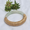 AlohilaniKinemea X Lovellysea CHUNKY Lauhala Wrapped Jade Bangle
