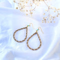 Lauhala Tear Drop & Bead Hoops