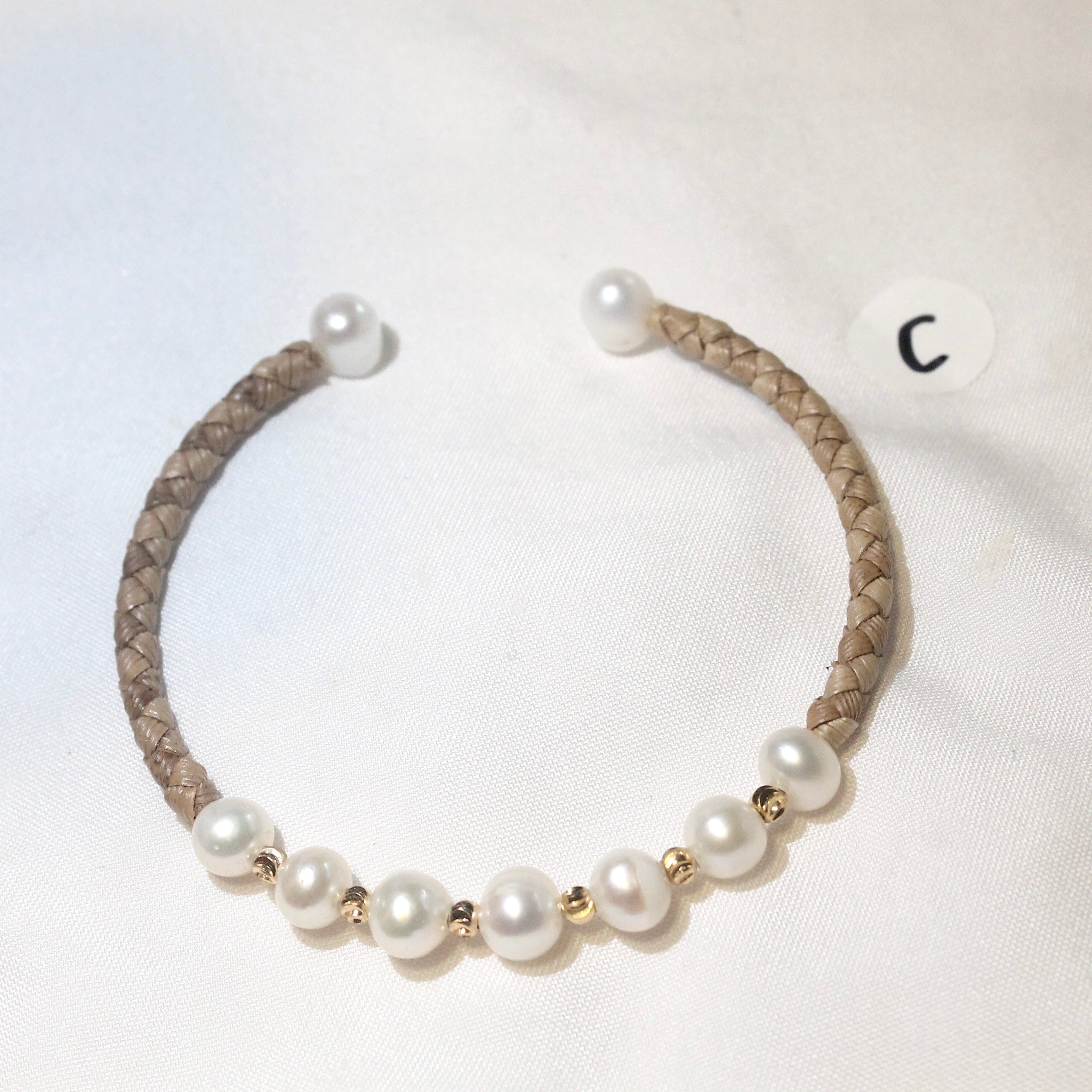 Lauhala Fresh Water Pearl Cuff